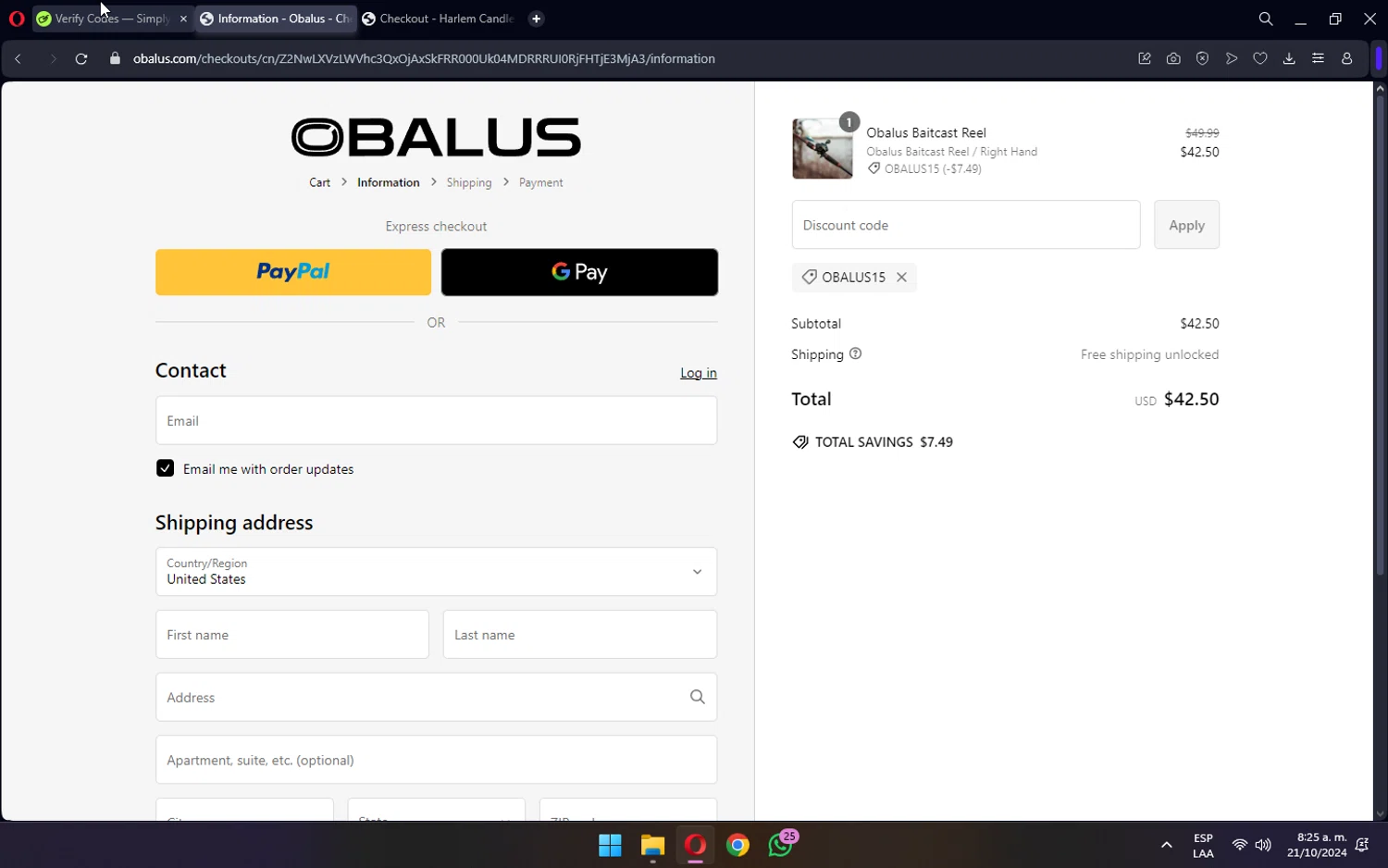 how to use Obalus coupons