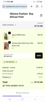 BFCM2025 coupon verification screenshot