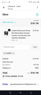 CORITO coupon verification screenshot