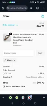 TEXAS coupon verification screenshot