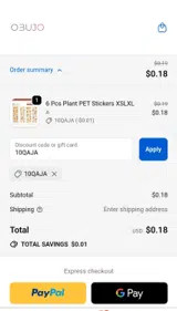 10QAJA coupon verification screenshot