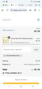 10CHG4QN662A35 coupon verification screenshot