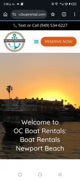 OC Boat Rentals coupon verification screenshot