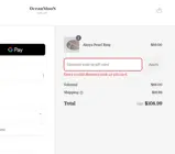 Oceanpromo coupon verification screenshot