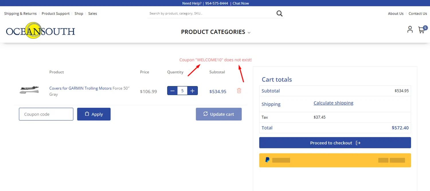 Oceansouth coupon code screenshot showing code WELCOME10 applied at Oceansouth checkout page. Uploaded by SimplyCodes community member FundoSinai on Jun 26, 2025