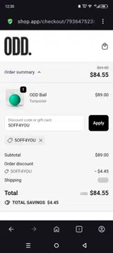 5OFF4YOU coupon verification screenshot
