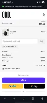 4PLAYTRONS coupon verification screenshot