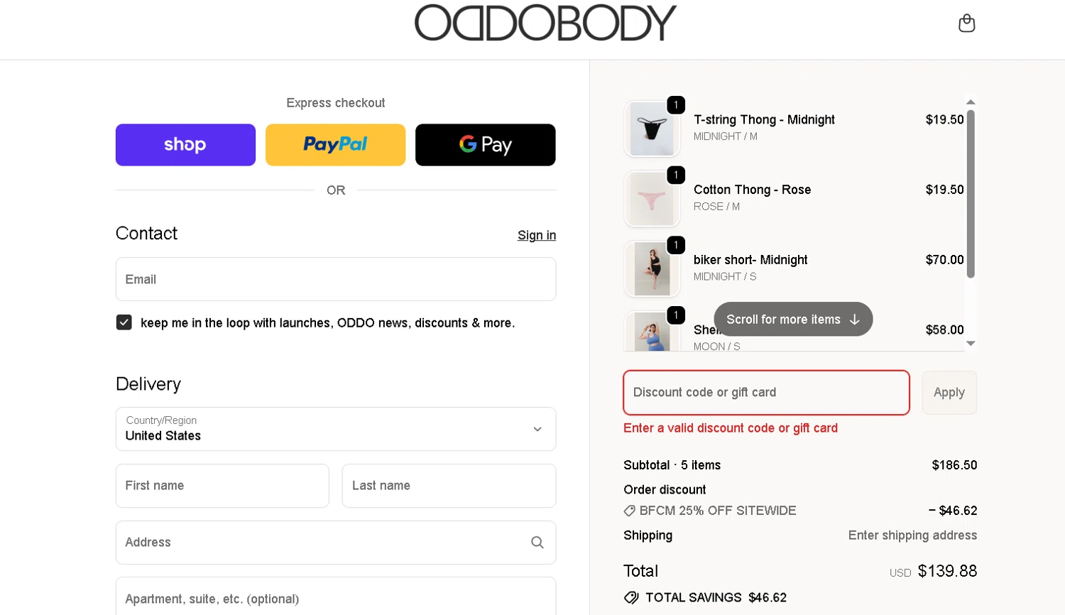 OddoBody discount code screenshot showing code Cap15 applied at OddoBody checkout page. Uploaded by SimplyCodes community member BargainPhoenix231 on Nov 26, 2025