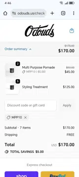 MPP10 coupon verification screenshot