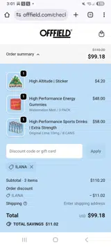 Ilana coupon verification screenshot