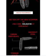 Off-Grid Knives coupon verification screenshot