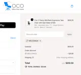 Office Chairs Outlet coupon verification screenshot