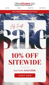 Office Chairs USA coupon verification screenshot