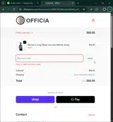 SHIP25 coupon verification screenshot