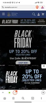 Blackfriday coupon verification screenshot