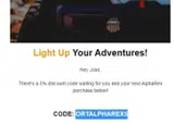 ORTALPHAREX5 coupon verification screenshot