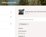 ROADUSA coupon verification screenshot