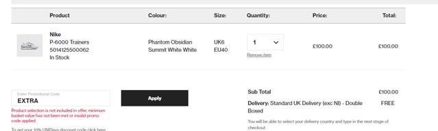 Offspring checkout page showing Offspring promo code box | Screenshot taken by SimplyCodes community member on Oct 9, 2024
