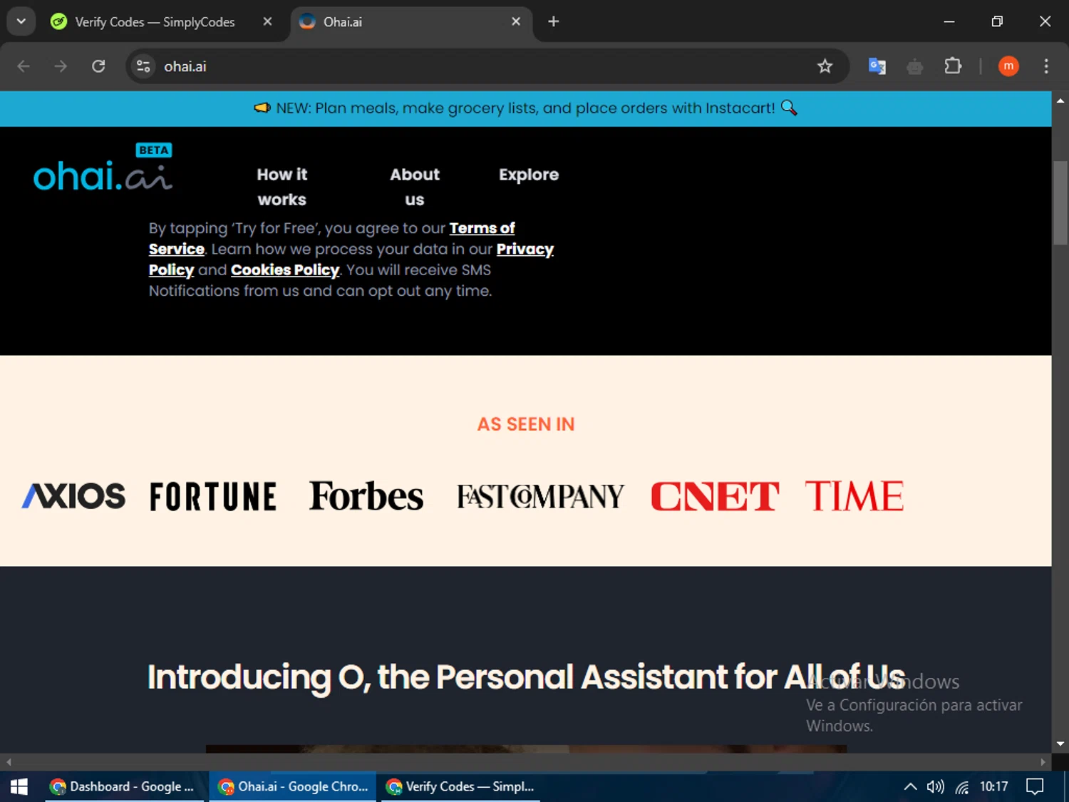 Ohai.ai checkout page showing Ohai.ai promo code box | Screenshot taken by SimplyCodes community member on Sep 20, 2024