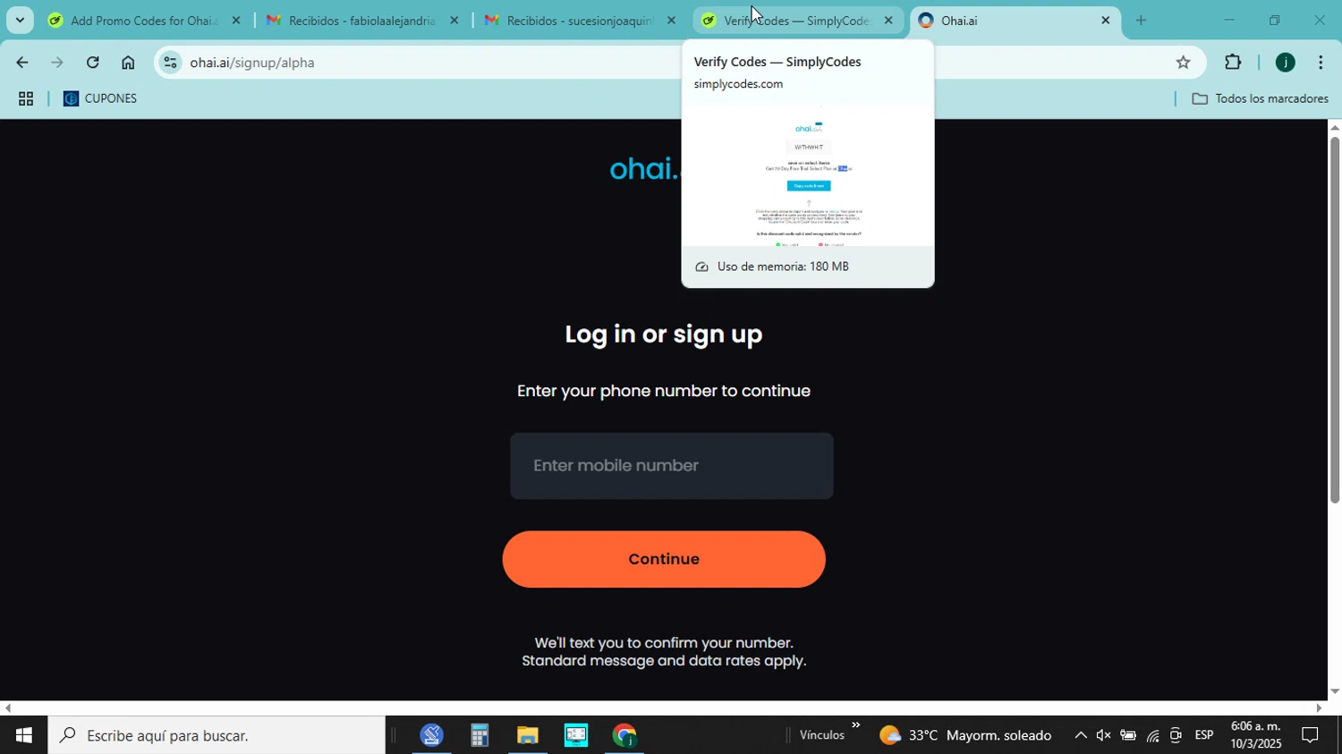 Ohai.ai promo code screenshot showing code WITHWHIT applied at Ohai.ai checkout page. Uploaded by SimplyCodes community member ABHF23 on Mar 10, 2025