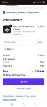 TIU5 coupon verification screenshot