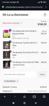 Blkfriday coupon verification screenshot