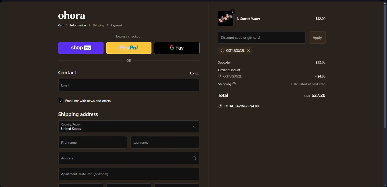 how to use Ohora coupons