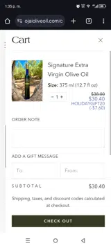 HOLIDAYGIFT20 coupon verification screenshot