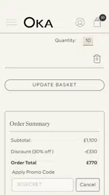 30SECRET coupon verification screenshot