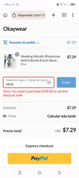 OK30 coupon verification screenshot