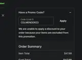 CDLMENDDR23 coupon verification screenshot