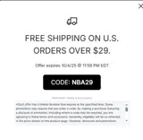 NBA29 coupon verification screenshot