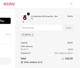 OLAH coupon verification screenshot
