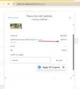 school coupon verification screenshot