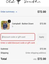 OSA2118 coupon verification screenshot
