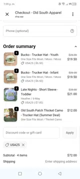 Usa25 coupon verification screenshot