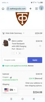 rosalindamendoz10 coupon verification screenshot