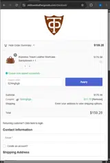 524mjjhgb coupon verification screenshot