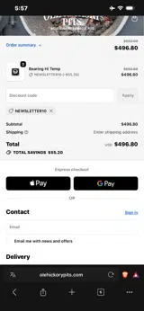 NEWSLETTER10 coupon verification screenshot