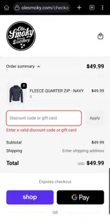 THANKS25 coupon verification screenshot