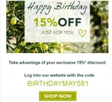 BIRTHDAYMAY581 coupon verification screenshot