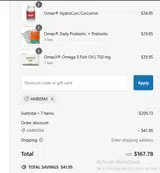Omax Health coupon verification screenshot