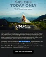 Ombraz coupon verification screenshot