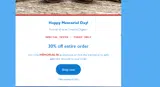 MEMORIAL30 coupon verification screenshot