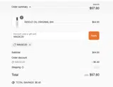 Om Gallery coupon verification screenshot