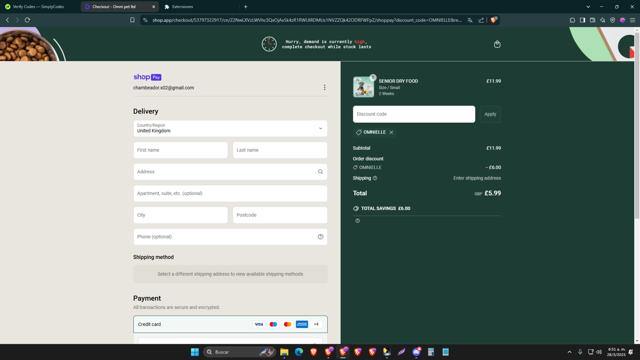 OMNI checkout page showing OMNI discount code box | Screenshot taken by SimplyCodes community member on Mar 28, 2025