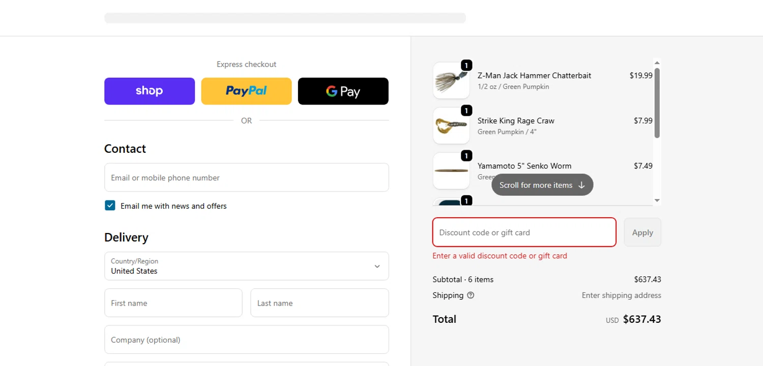 Omnia Fishing discount code screenshot showing code Get25 applied at Omnia Fishing checkout page. Uploaded by SimplyCodes community member xHRxUltrax on Oct 21, 2025