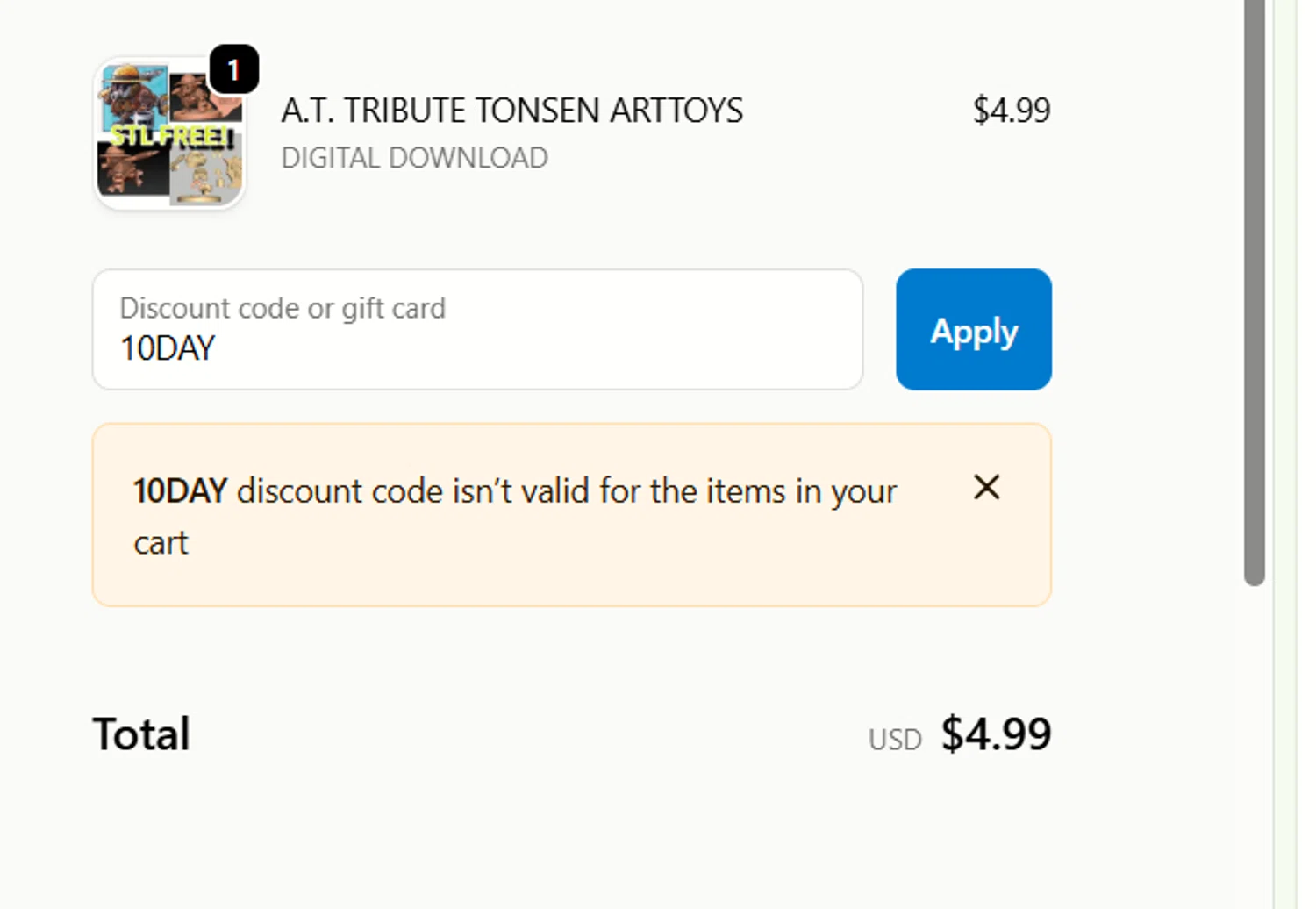Omnime discount code screenshot showing code 10DAY applied at Omnime checkout page. Uploaded by SimplyCodes community member a2d2c2d211 on Nov 17, 2025