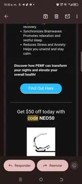 NEO50 coupon verification screenshot