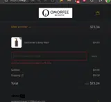 Omorfee coupon verification screenshot